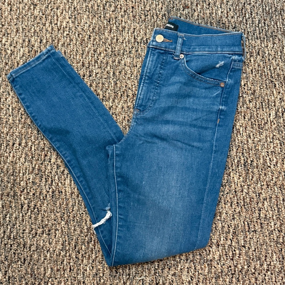Express Women's Skinny Jeans in Blue